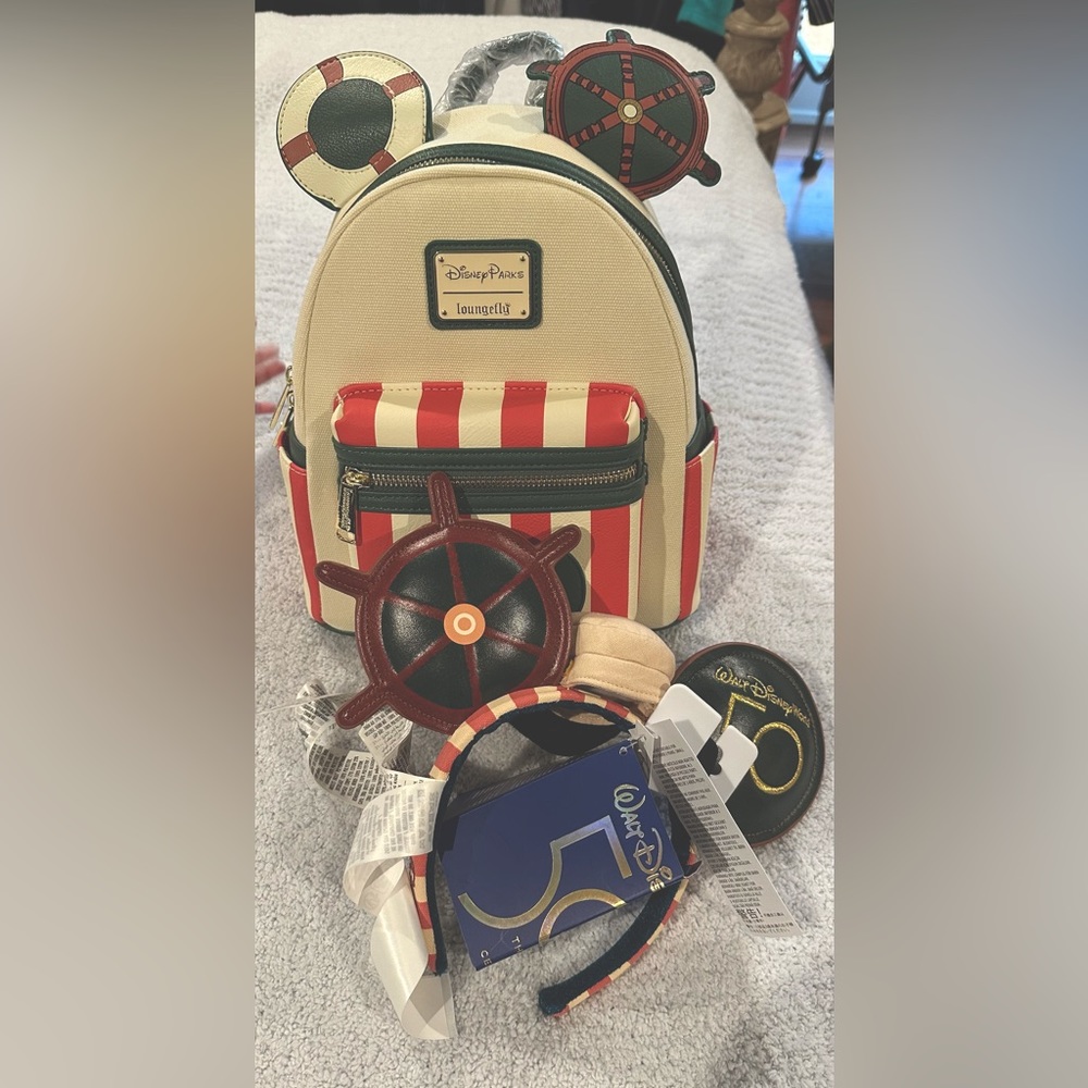 Special loungefly Disney backpack and matching ears. Brand new.